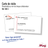 Carte de Visite - Format 12,5 x 8,2 cm - Lot de 500